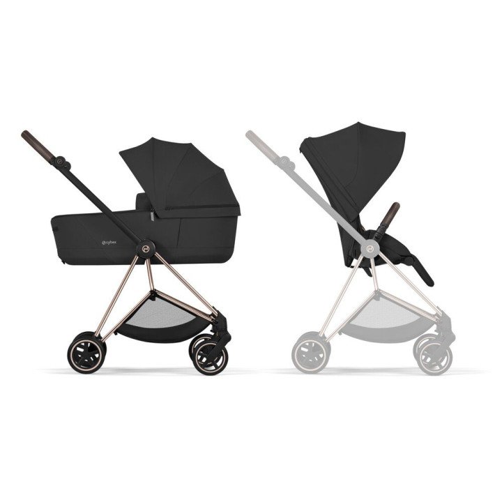 Duo MIOS 2026  Poussette citadine avec nacelle pliable  Châssis Rose Gold  CYBEX