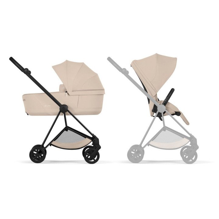 Duo MIOS 2026  Poussette citadine avec nacelle pliable  Châssis Matt Black  CYBEX