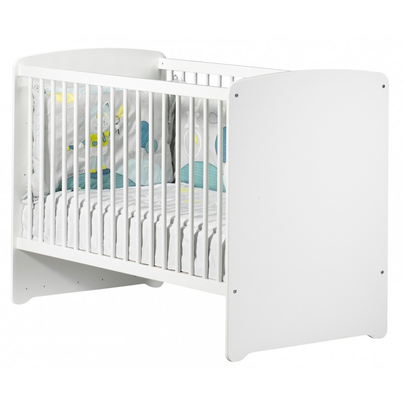 Lit bébé à barreaux 60x120 - 3 positions NEW BASIC BABY PRICE