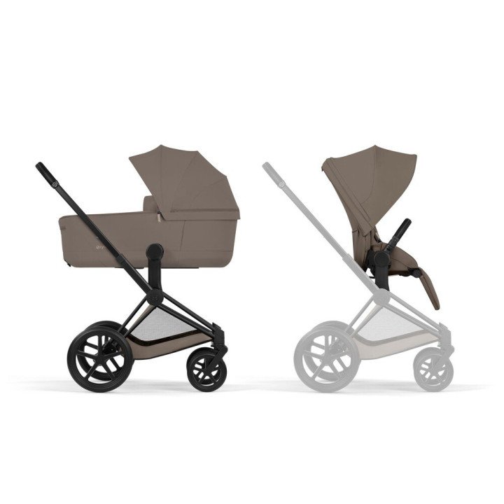 Duo PRIAM 2026  Poussette toutterrain avec nacelle pliable Châssis Matt Black CYBEX
