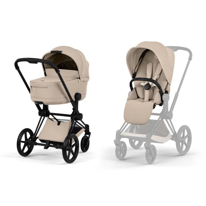 Duo PRIAM 2026  Poussette toutterrain avec nacelle pliable Châssis Matt Black CYBEX