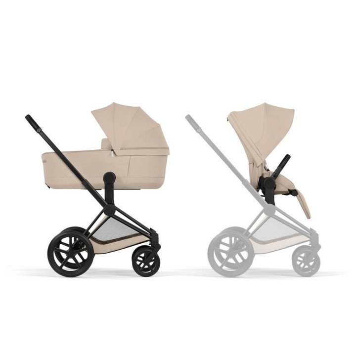 Duo PRIAM 2026  Poussette toutterrain avec nacelle pliable Châssis Matt Black CYBEX