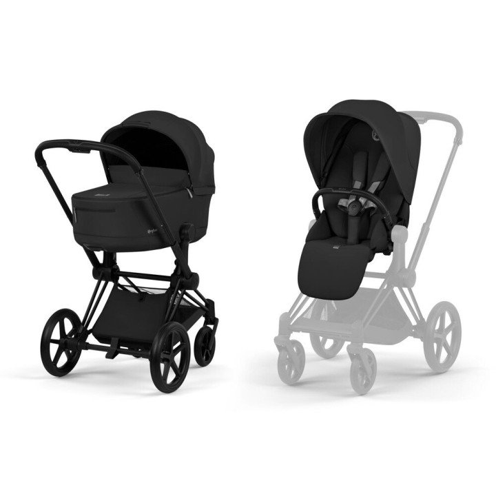 Duo PRIAM 2026  Poussette toutterrain avec nacelle pliable Châssis Matt Black CYBEX