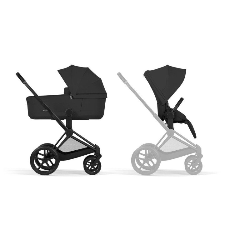 Duo PRIAM 2026  Poussette toutterrain avec nacelle pliable Châssis Matt Black CYBEX