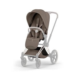 Duo ePRIAM 2026  Poussette électrique toutterrain avec nacelle pliable  Matt Black CYBEX