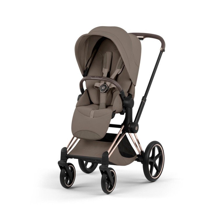Duo ePRIAM 2026  Poussette électrique toutterrain avec nacelle pliable  Matt Black CYBEX
