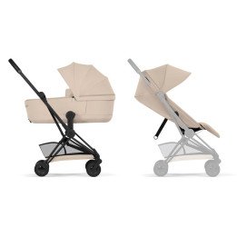 Duo COŸA 2026  Poussette ultracompacte avec nacelle pliable  Châssis Matt Black CYBEX